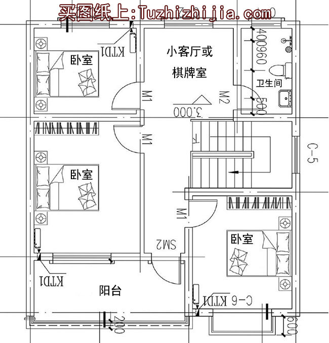 经典小户型双拼二层新农村房屋住宅设计图，含效果图