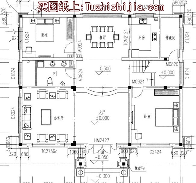 高端豪华三层别墅住宅设计方案图，欧式外观风格