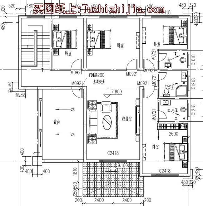 175平大客厅三层别墅房屋设计图，含外观造型现代，美观