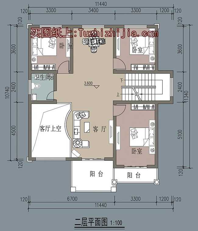 带车库，带露台的三层复式楼房设计图，新农村房屋方案推荐