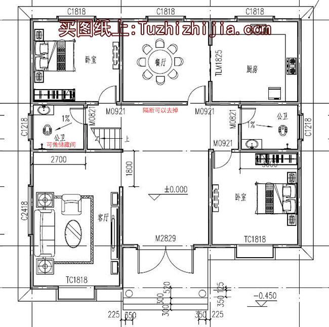 新农村两层带露台自建房设计图，造价30万内