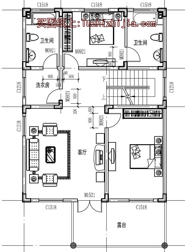 农村实用三层楼房外观图片+全套施工设计图