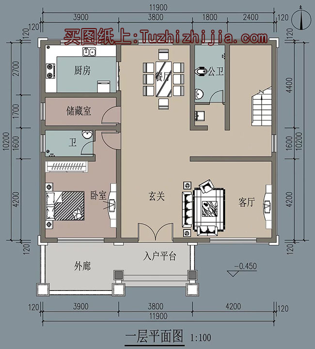 农村20万元二层小楼房设计图，经典新农村自建房户型