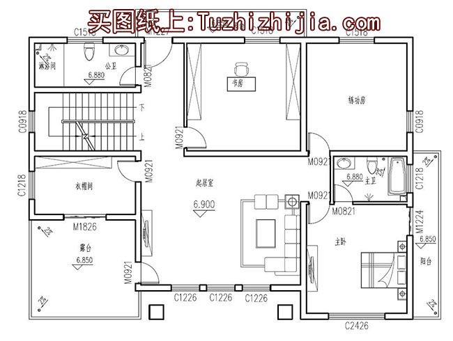 农村三间四层别墅房屋设计图，含外观效果图片