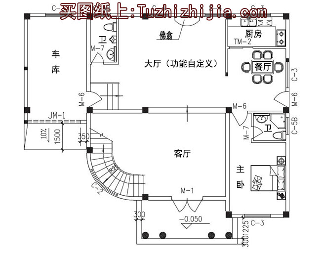 四层（三层半）豪华欧式别墅房屋设计图，外观高端、大气