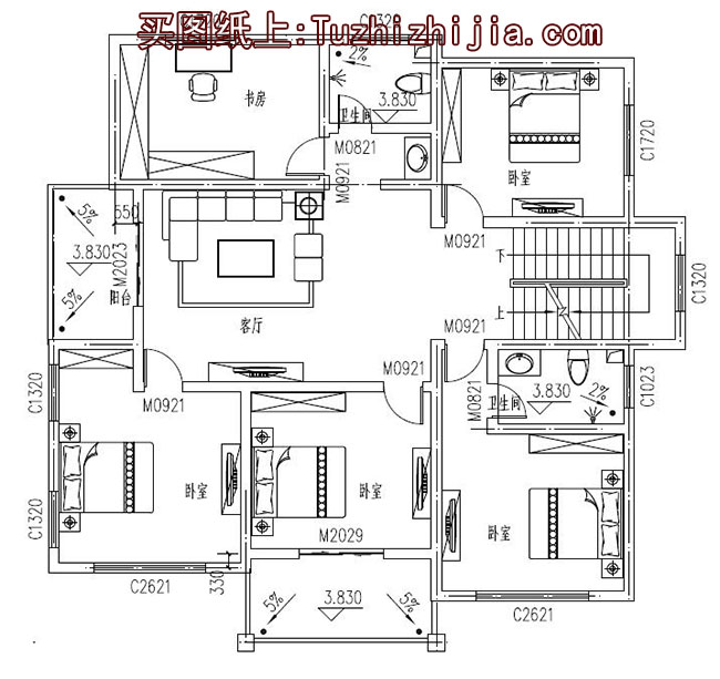 经典实用的新农村三层房屋设计图纸，推荐自建使用