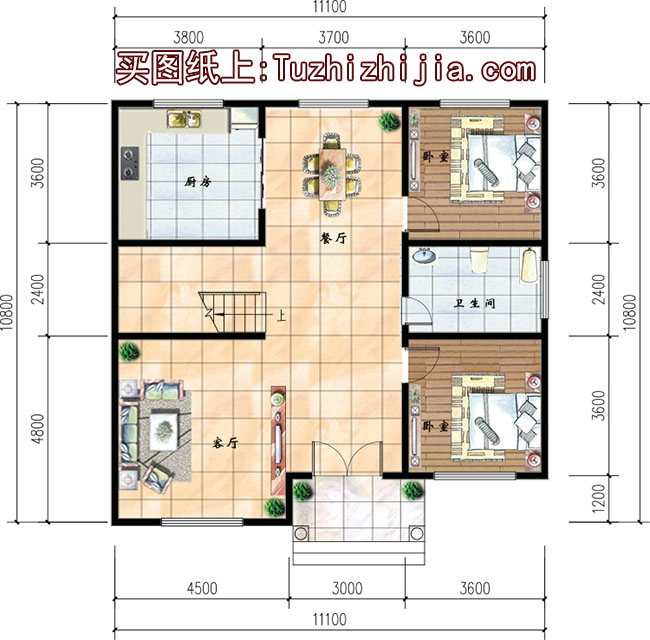 120平农村自建房设计图，两层房屋设计图推荐