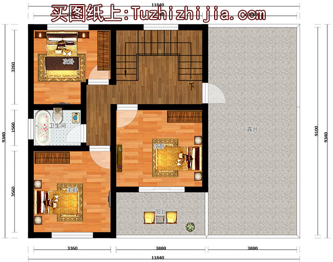 农村自建二层楼房设计图及效果图，二层房屋图推荐