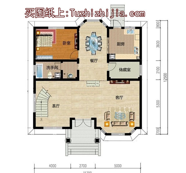 新农村三层自建楼房设计图，带大露台，外观大气