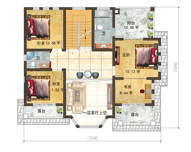 35万内三层自建别墅设计图，外观美观，户型舒适