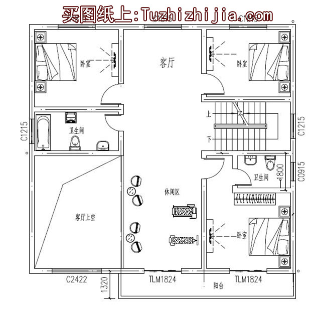 三层半复式别墅设计方案，全套设计图+效果图