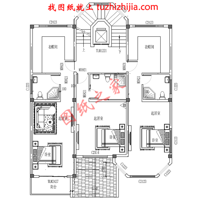 2018年新款二层半农村自建小别墅设计图纸，占地150平方米