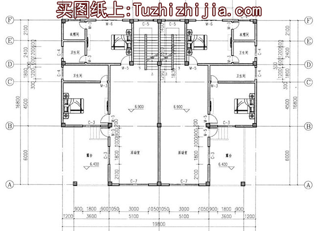 三层半（四层）双拼别墅房屋设计图，外观大气、漂亮