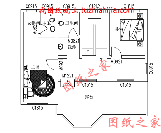 简洁大气140平方三层房子设计图，带车库