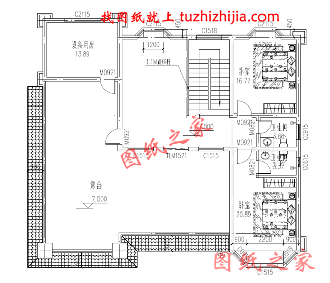 乡下复试三层房子设计图，带堂屋，客厅中空，轻奢风格