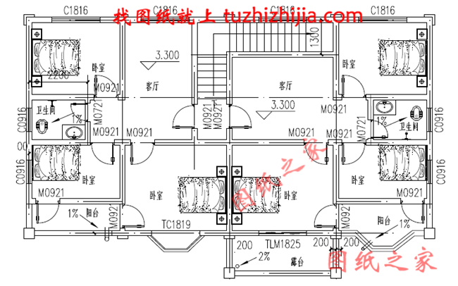 农村120平米两层楼的房子设计图，外观新颖