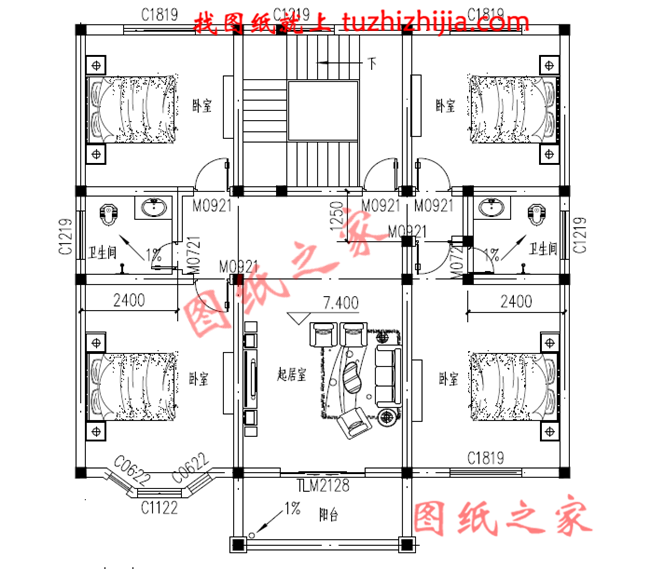 简单实用新农村三层住宅房屋设计图，时尚大气，低调