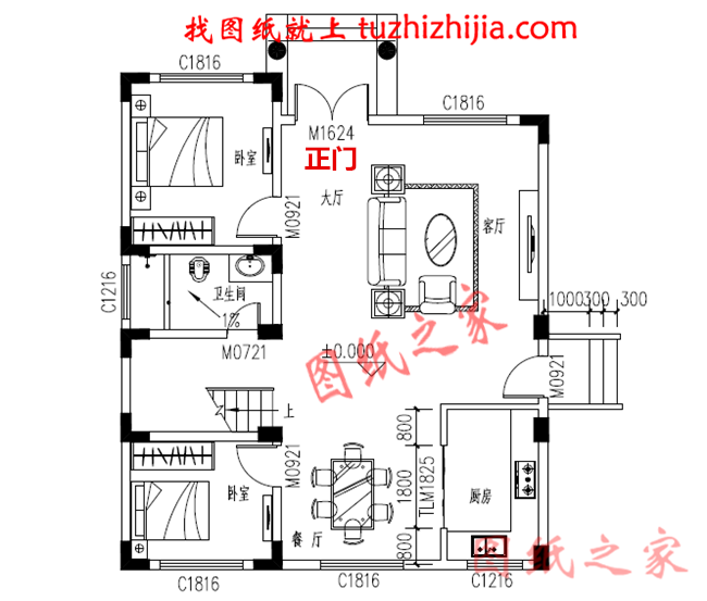 100平米左右简单实用的二层楼房设计图，施工简单造价低