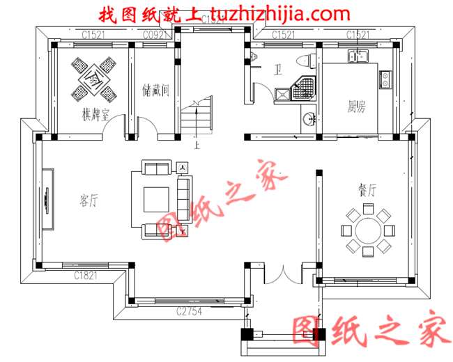 农村三层楼房设计图及图片，客厅挑空，优化室内采光