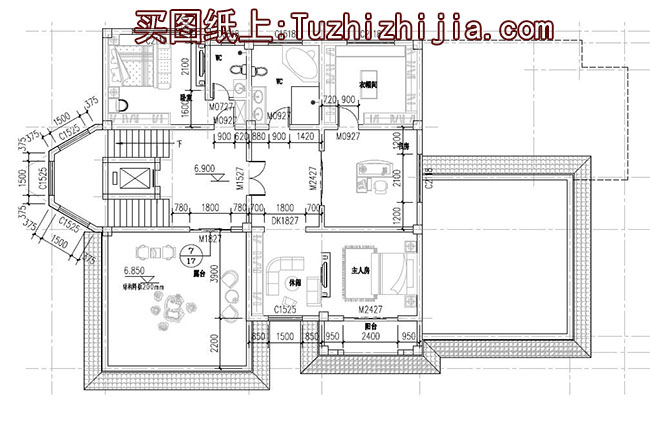 300平大户型豪华三层别墅设计图，带总统套房