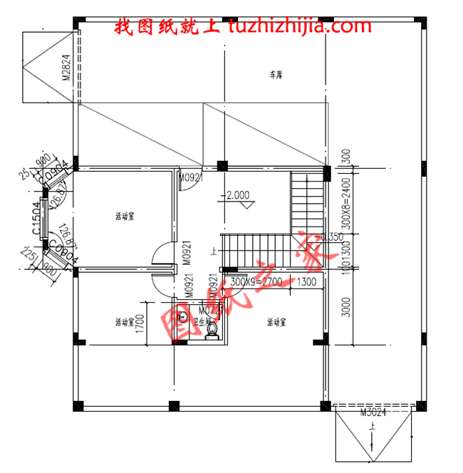 奢华欧式二层楼房设计图，入户设有玄关，一层大窗设计