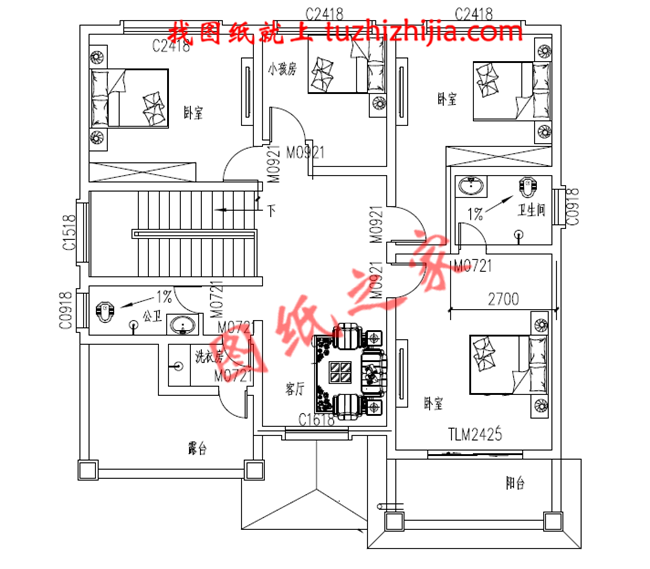 农村18万元二层小楼图纸，漂亮实用的农村二层楼房设计图