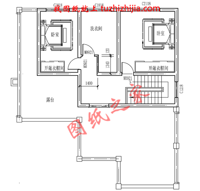 三层平顶楼房设计图，外观大气美观，内部结构更是精致实用