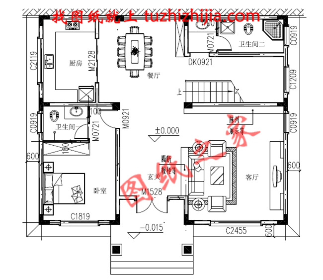 12x10米农村建房图纸，客厅中空，让你后半辈子在称赞声中度过