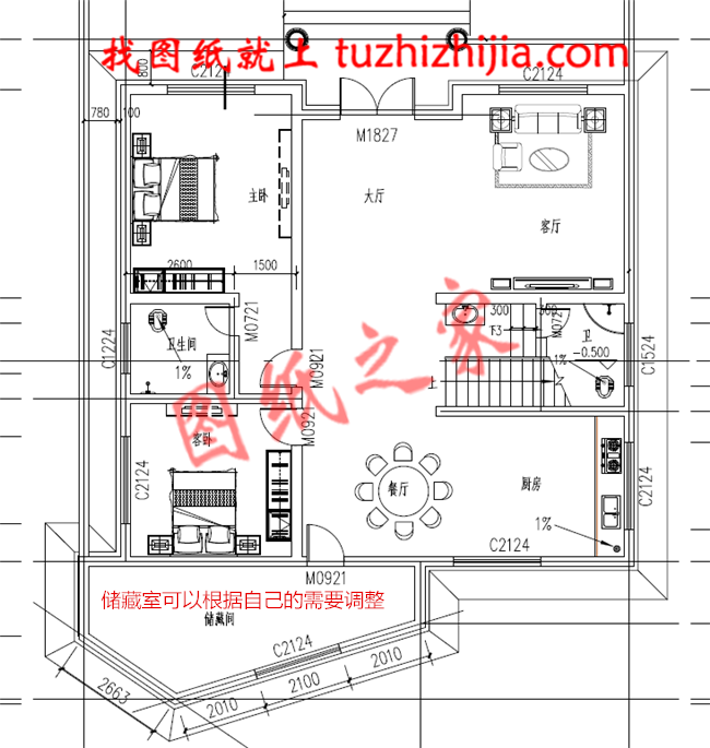 漂亮实用三层自建别墅设计图纸，超高的性价比