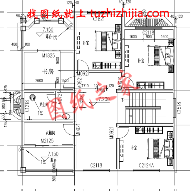 漂亮实用三层自建别墅设计图纸，超高的性价比