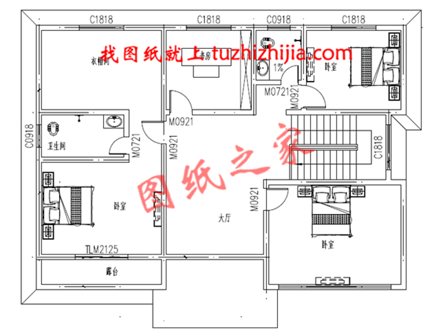 150平米田园风格二层别墅设计图纸，沉稳大气有内涵