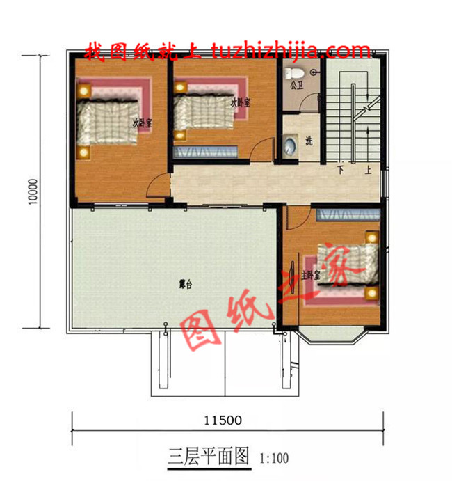 120平米三层小别墅效果图，端庄大气很经典