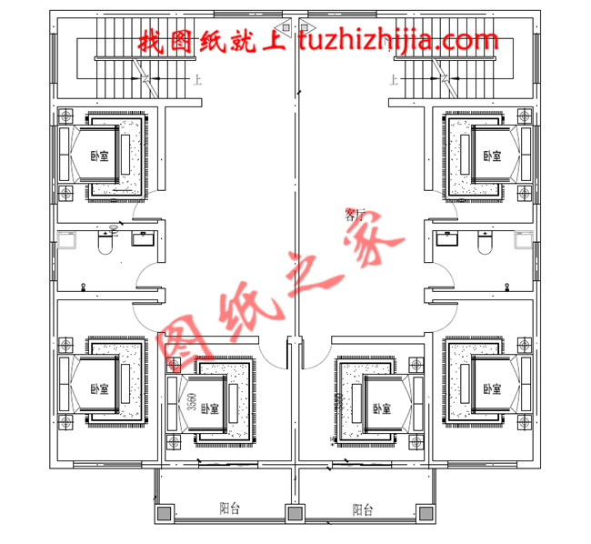 兄弟四间三层双拼别墅设计图，造价40万左右