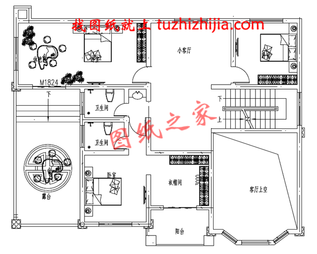 2019二层农村新款别墅设计图，带车库，带锅炉房