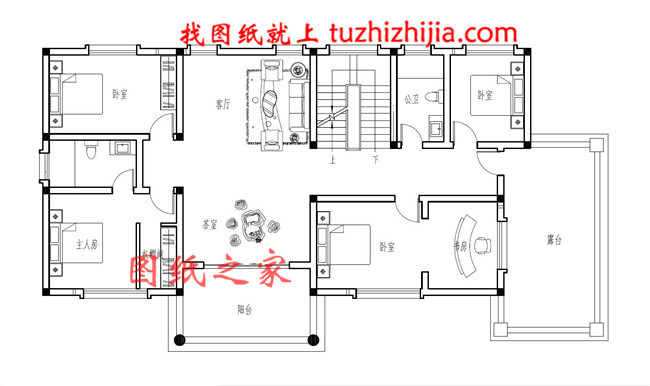 40万左右农村三层楼房设计图，带露台，占地190平方米