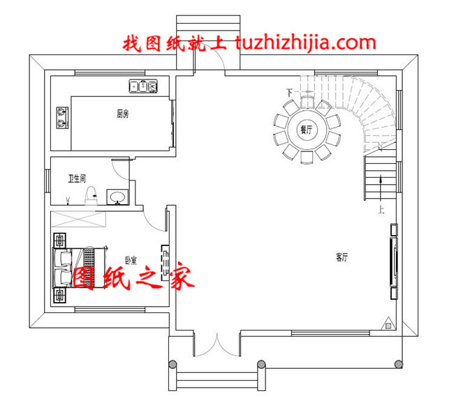 最新豪华四层别墅设计图纸，客厅中空，豪华大气