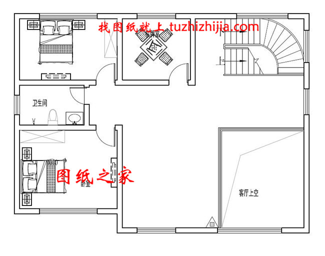 最新豪华四层别墅设计图纸，客厅中空，豪华大气