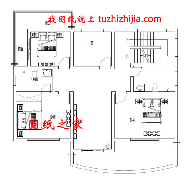 最新豪华四层别墅设计图纸，客厅中空，豪华大气