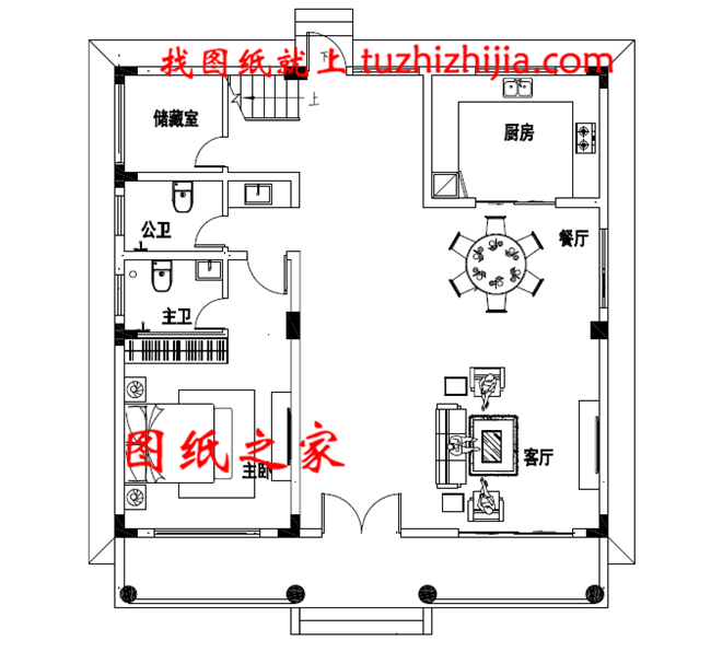 140平米二层半带露台别墅图片及图纸，户型极佳