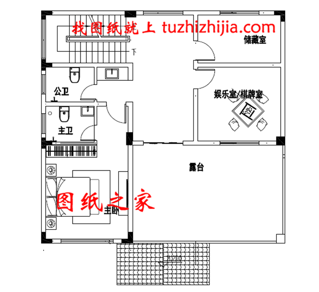 140平米二层半带露台别墅图片及图纸，户型极佳