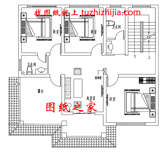 最新款二层半别墅图片，占地115平米左右，带地下室，带露台