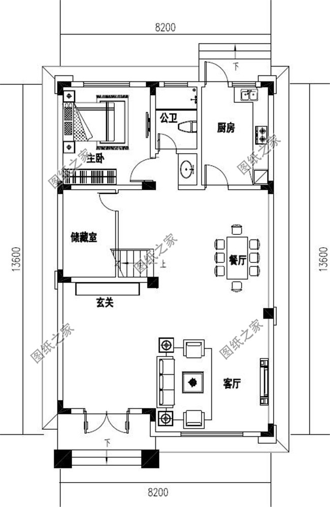 新农村四层房屋设计图，带屋顶花园（露台）