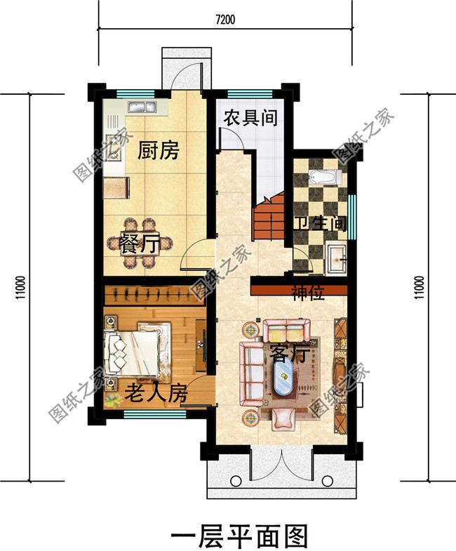 70平农村小户型二层别墅设计图，小宅基地的福音