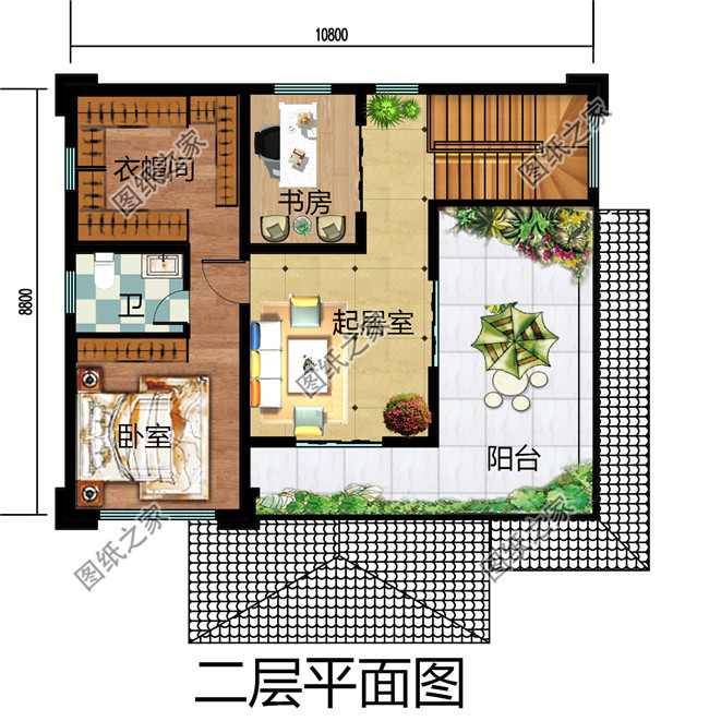 100平方米二层经典新农村小别墅设计建筑图纸