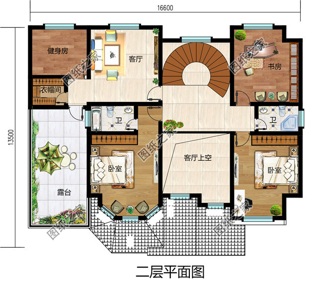 高端洋气二层小别墅设计图，带车库设计