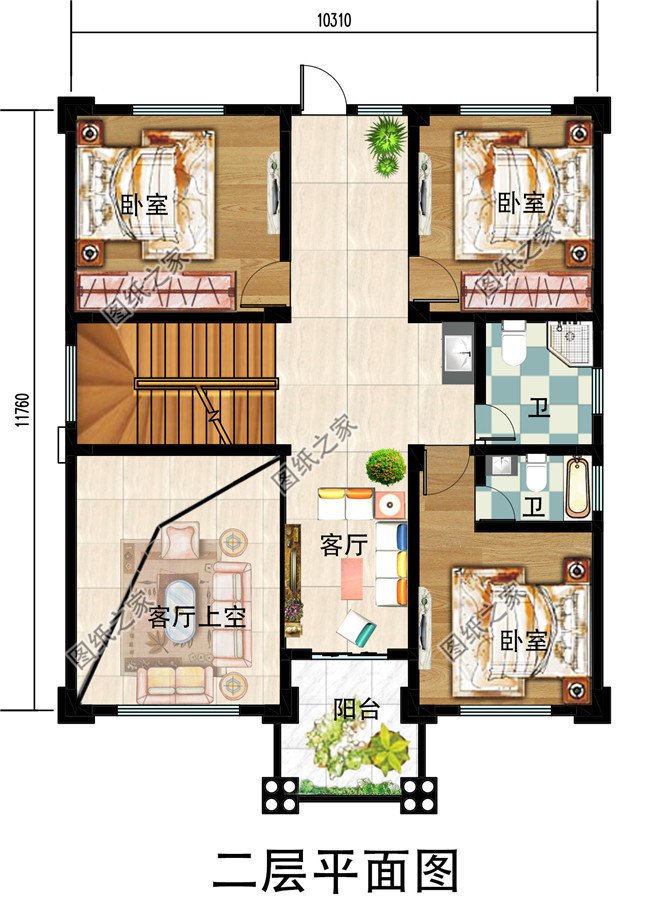 经典三层别墅设计图纸（全套施工图+效果图），新农村自建推荐