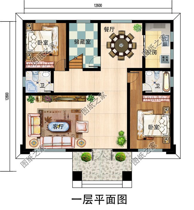 新农村私人别墅建筑设计施工图，全套别墅设计图纸