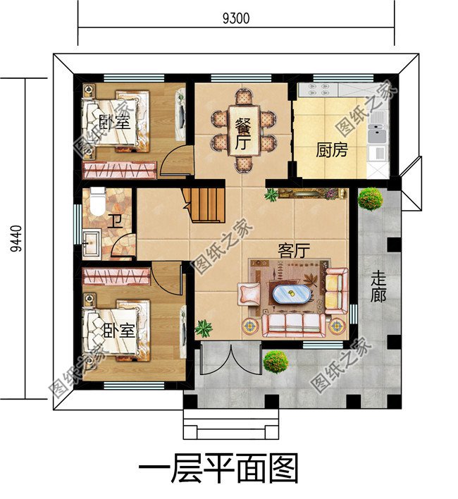 农村70-80平的小户型自建二层房别墅设计图，造价经济，施工简单