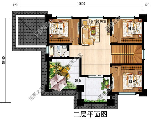 农村25万别墅款式二层自建房设计图，外观简约大气