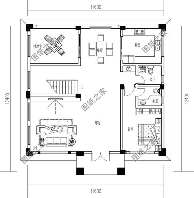 125平方米自建三层别墅施工设计图及效果图